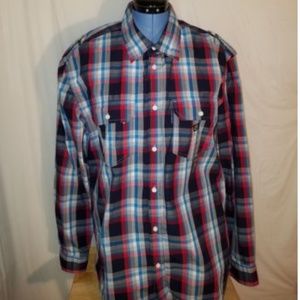 Ecko UNLTD Plaid Long Sleeve Mens Shirt XL
